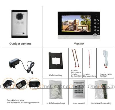 China ID Card Intercom Video Door Phone  Metal design infraled light for villa and house for sale