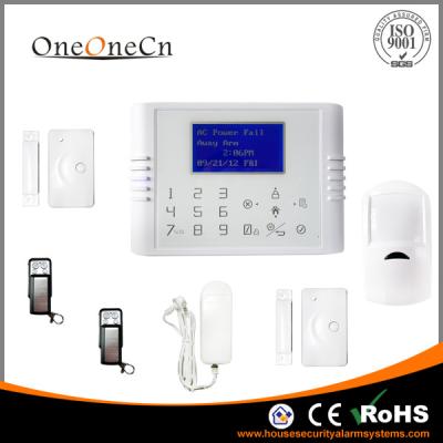 China 30 Wireless Zones white GSM and PSTN Dual Module Security Alarm System for sale