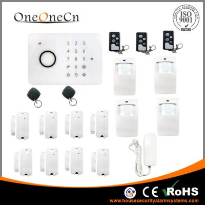 China SMS APP Video Phone Door contact Alarm Systems With RFID Touch Keypad for sale