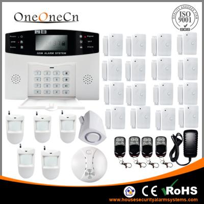 China Wireless Home GSM Security Alarm System With Voice Prompt LCD for sale