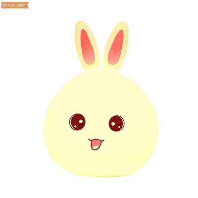 China Minimalist Touch Sensor Rabbit Contron Rechargeable Night Light For Kids Cute Cartoon Silicone Bunny Lamp Rabbit Lamp Kids Night Light for sale