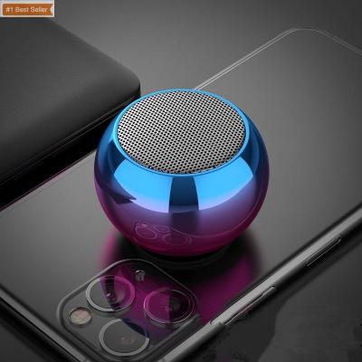 China Wireless Charger For Mobile Phone Hot Selling Sound Material Metal Around LED Speakers Shaped Bass Portable Bluetooth M3 Mini Ipx 7 Deep Waterproof Speaker for sale