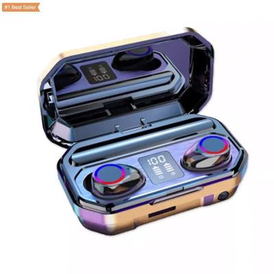 China Beautiful Factory F9 Genuine M12 Wireless Bluetooth 2 TWS Earphone Digital Display Wireless Sports Touch In 1 Earplug Bass Hd Gaming Headset for sale