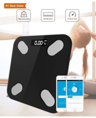 China Body Weight Scale Jumon Smart Weight Digital Weighing Machine Measures Sync With App Smart Balance Intelligent Bathroom Scale For Body for sale