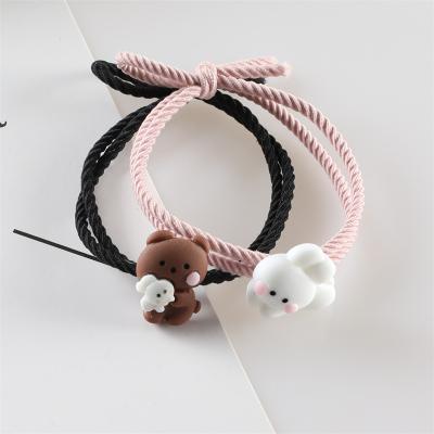 China Hair. Decoration Cartoon Hair Band For Girl Soft Plastic Lovely Elastic Girls Hair Ponytail Holders Hair Bands for sale