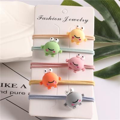 China Hair. Lovely Frog Girls Decoration Cartoon Scrunchies Hair Bands Soft Rubber Band Hair Bands For Kids for sale