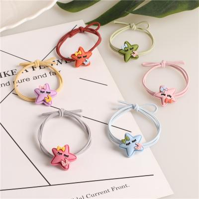 China Hair. Girl Hair Decoration Elastic Hair Ties Of A Colorful Star Decoration Elastic Band For Kids And Girls for sale