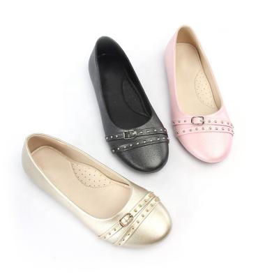 China 2022 New Fashion Girls' Other Princess Shoes Leather Slip On Ballerina Shoes For Kids Flats Kids Around Toe Boat Shoes for sale