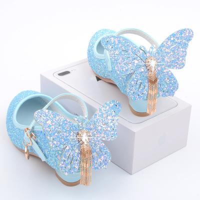 China Breathable Girls Soft Rubber Princess Dress Up Shoes Set New Girls Role Play Shoes Baby Butterfly Princess Shoes for sale