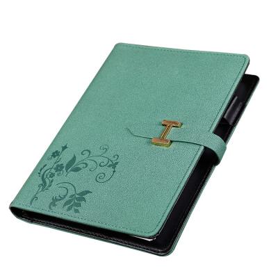 China Customed Printed Color Plain A5 Notebook Leather Notebook Ring Binder Closure Budget Planner Magnetic Notebook for sale