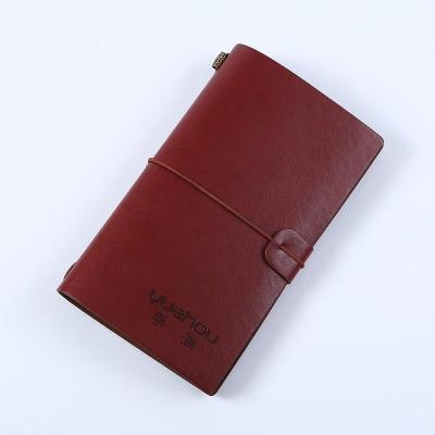 China Custom Handmade Leather Planner Vintage Leather Journal Notebook with Elastic Band for sale