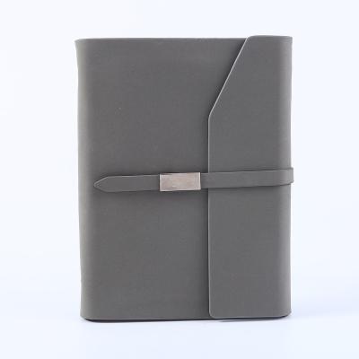 China Handmade Loose Leaf Business Custom Logo PU Leather Loose Leaf Notebook A5 A6 for sale