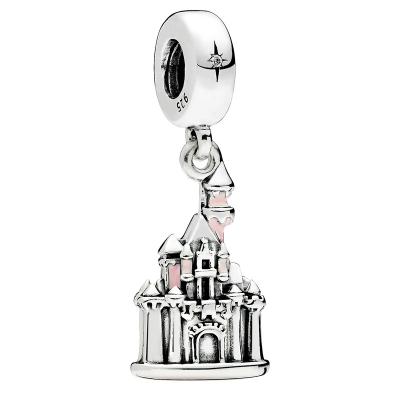 China Fashionable 925 Sterling Silver Castle Pendant For Charms Bracelets DIY Silver Pendants for sale