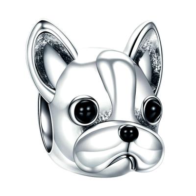 China Hot Sale 925 Sterling Silver Environmental Friendly Dog Charms Original Design Silver Charms For Snake Bracelets for sale