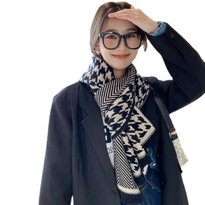 China 2021 new everyday life brand winter custom luxury scarf for women wool blend cashmere cashmere scarves elegant acrylic knitted wholesale china for sale