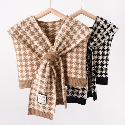 China 2021 new wool design plaid knitted woolen shawl decoration women color hot sale winter knitted scarf warm shawl for sale