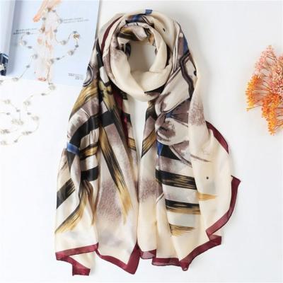 China Printing Large Wholesale Eco Friendly Silk Printing Hijab Scarves For Ladies for sale