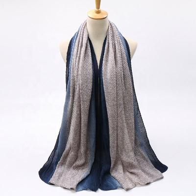 China Wholesale Flower Printed Autumn New Fashion Gradient Shawl Color Hijab Women Ombre Scarf for sale