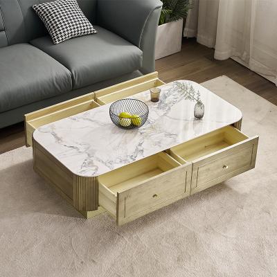 China Modern Light Luxury Coffee Table Living Room Furniture Table Top Set Luxury Coffee Table for sale