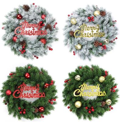 China Navidad Falsos Coral de Flores en el exterior Coronas artificiales 35cm Puerta colgante en venta