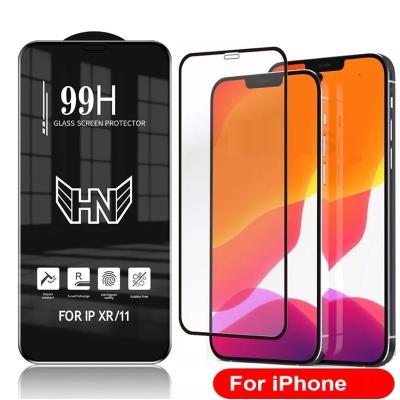 China Anti-broken 99H Screen Protector Full Cover Cell Phone Tempered Glass For iPhone 13 12 11 Pro Max XR X XS 15 Plus for sale