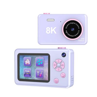 China Take photo/recoding/game Mini Camera Digital Cam for 6-18 Years Old Students Teens 48MP Kids Camera Full HD 1080P Front and Rear Cameras Rechargeable for sale