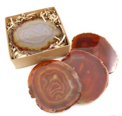 China Wholesale Europe Blue Agate Hexagon Coasters for sale