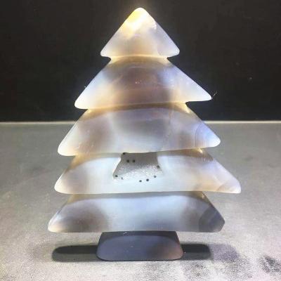 China China Factory High Quality Customized Crystal Carved Agate Christmas Tree Natural For Christmas Decoration for sale