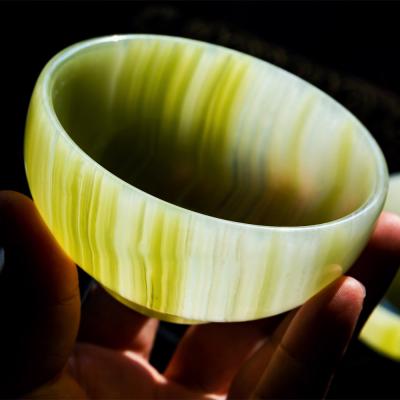 China Europe Wholesale Natural Crystal Carving Healing People Open Quartz Green Pistachio Calcite Crystal Bowl for sale