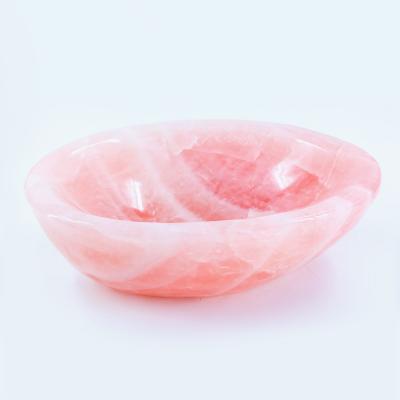 China Europe Folk Healing Crafts Wholesale Natural Crystal Carving Crystal Quartz Rose Quartz Bowls for sale