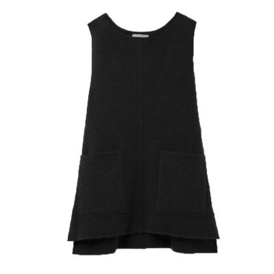 China Wholesale Breathable Korean Black Sleeveless Crewneck Sweater Fashion Cute Pullover Dress For Girls for sale