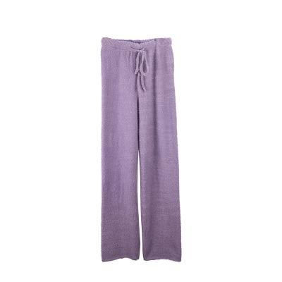 China Soft News 2021 Casual Solid Color Women's Single Sweatpants Fashion Elastic-Waist Design Pajamas Pants for sale