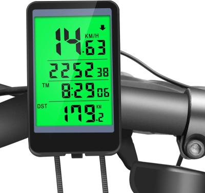 China Waterproof Wireless Bike Computer Bicycle Tachometer Cycling Odometer With Auto Wake Up Multifunctional LCD Display SE-LBTL-516 for sale