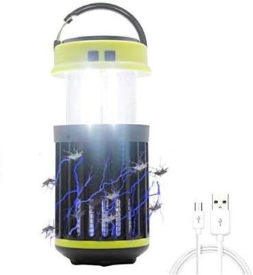 China Camping/Rising USB LED Camping Lantern Plug Folding 2 In 1 Black White LED Camping Light Light Suit For Outdoor BBQ for sale