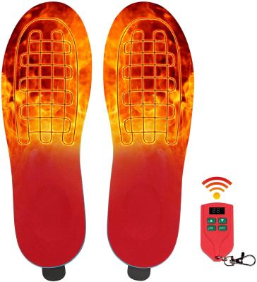 China Battery Heated Insoles With Remote Control Rechargeable Heated Insoles For Women Men, Wireless Foot Warmer for sale