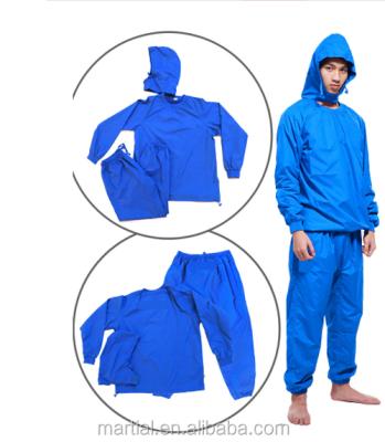 China Hot Selling QUICK DRY Men's Plain PVC Sauna Sweat Suits With Hat for sale