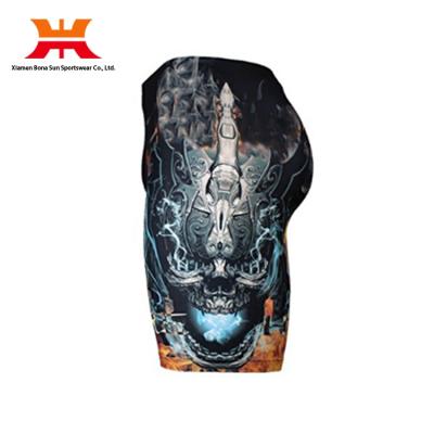 China Anti-Static Tight Black Sublimation Printing High Waisted Compression Sport Wear Man Running Shorts for sale