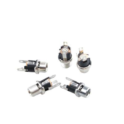 China DC Power Jack Socket Female Electrical Connector 2.1*5.5mm Commercial Vertical DC Power Sockets DC-025 for sale