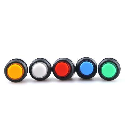 China R16-503AD Red White Blue Green Yellow Led Round 16MM Self-Latching Push Button Switch With Lamp R16-503A/B for sale