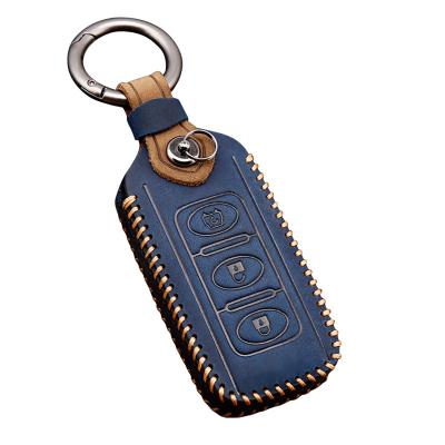 China Designer Environmentally Friendly Wholesale Modern Vintage Horse Leather Key Chain Full Cover Crazy Car Protective Case For fengxing for sale