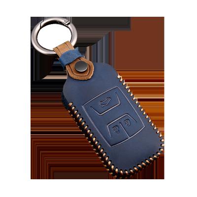 China Wholesale high quality environment friendly full cover soft mad auto car key chain leather horse style vintage main case for chery for sale