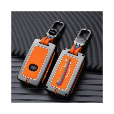 China Brand New Simple Orange Black Multicolor Pink Main Car Key Case Shell Silicone Car Key Buckle Orange For Mazda for sale