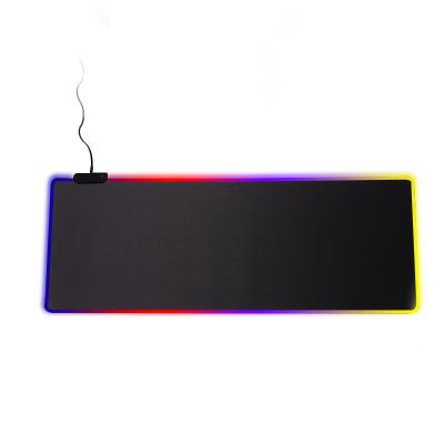 China Anti-slip Multiple-Size Custom Logo Waterproof Gaming Mouse Pad Keyboard Mat Black Big Large LED RGB Mouse Pad for sale