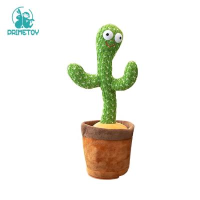 China Cute Gift Stuffed Flowerpot Twisting Talking Dancing Cactus Doll Singing Music Cactus Plush Toy for sale