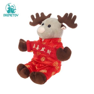 China Wholesale New Year Gift Elk Stuffed Toy Deer Doll Plush Toys Gifts for sale