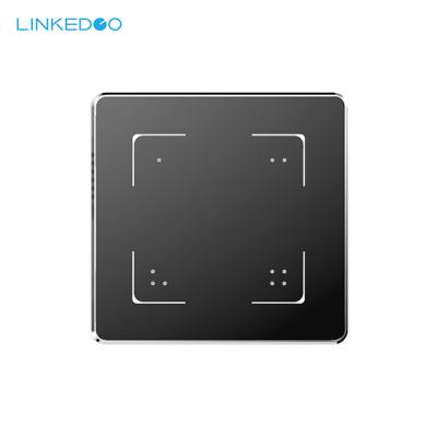 China LinkedGo 1/2/4 Gang Glass Panel Zwave Smart Wifi Wall Touch Switch Smart Light Switch for sale