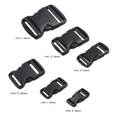 China Washable.eco-friendly.durable custom logo adjuster side quick release strap belt buckles plastic buckle for bag for sale