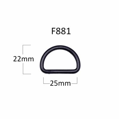 China For commonly used high quality plastic D-ring plastic bag waist triangle buckle D-ring for sale