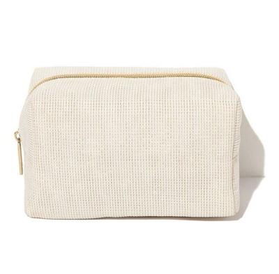 China Wholesale Custom Pouch Organizer Travel Box Canvas Cosmetic Bag Eco-friendly Makeup Beauty Bag for sale