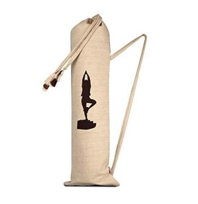 China Eco-friendly low price eco-friendly cotton zipped canvas yoga bag to buy wholesale price yoga mat bag logo and yoga bag set manufacturer jute for sale